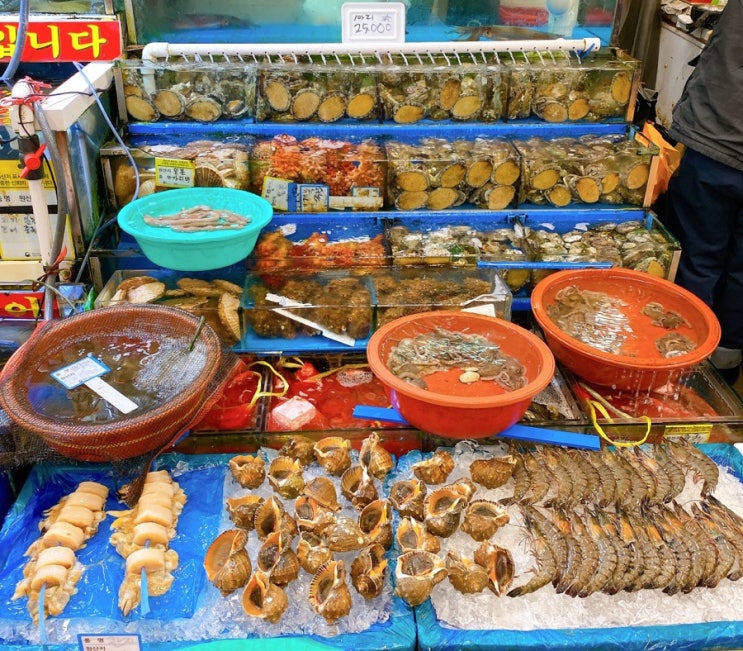 “노량진 수산시장”에서 대하 구매하고 대하 소금구이 먹었어요  !