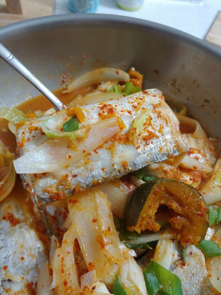  오늘 저녁메뉴 단호박갈치조림 쉽게 만들기