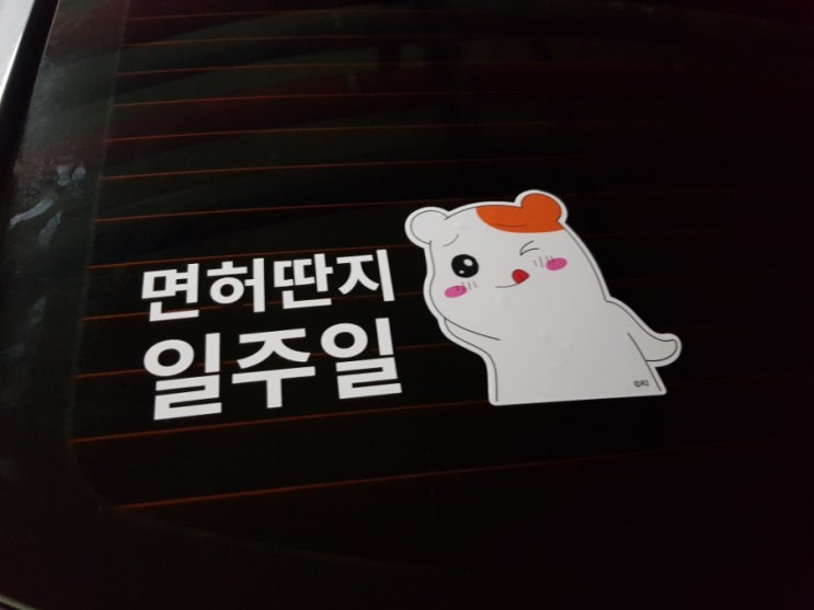  초보운전스티커 주유구스티커 에비츄 꾸미기
