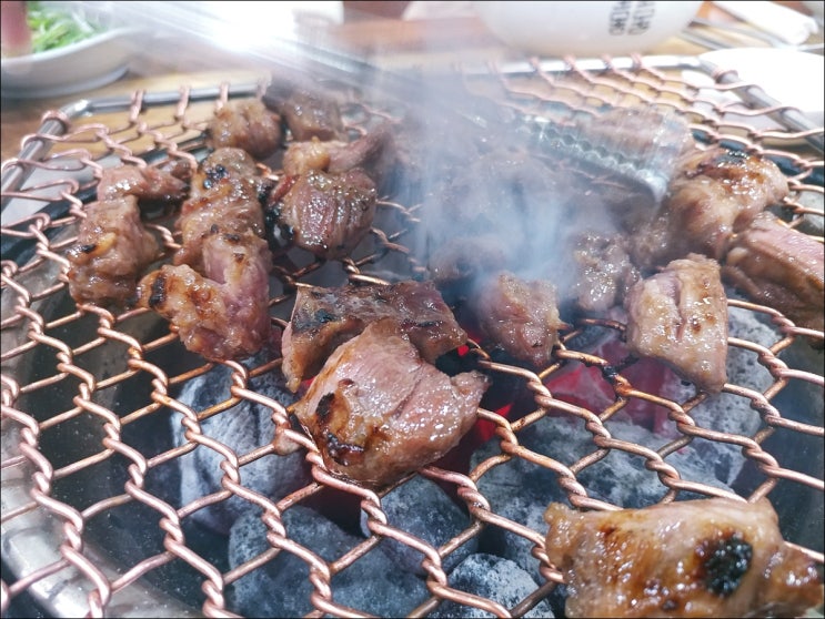 진주 신안동 맛집, 숯불향 솔솔 생갈매기살의 유혹 ! 화끈하게 먹어보자~