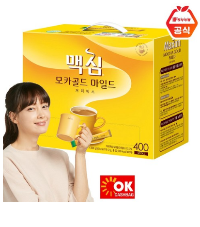  쿠팡로켓배송   맥심 모카골드 마일드 커피믹스 400T +랜덤증정품   [42,900원]