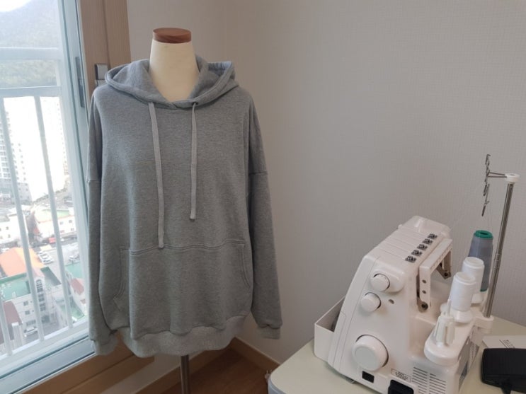  남여공용 오버핏 후드티 만들기 실물패턴 free사이즈 / DIY. Make a hoodie. Pattern provided.