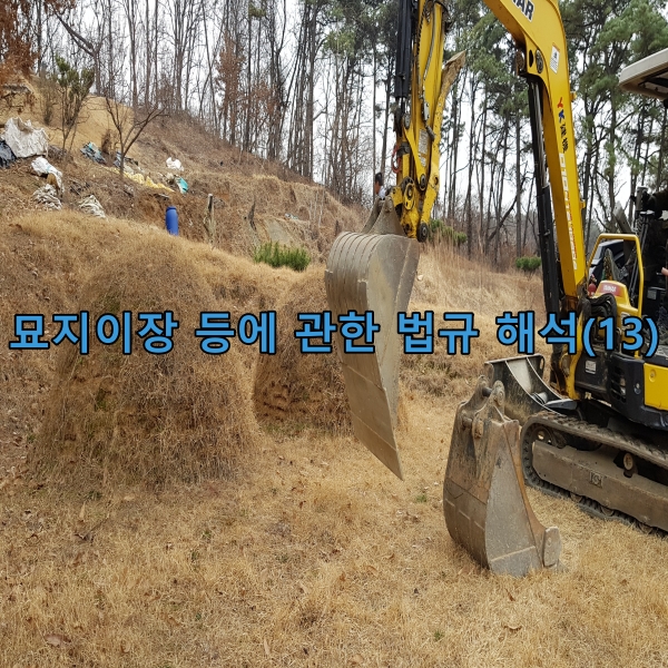  묘지이장 등에 관한 법규 해석(13)