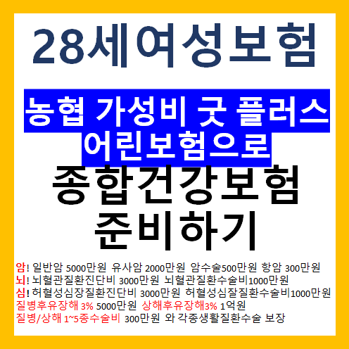  11월보험- 28세여성 농협어린이보험 종합보험 설계안