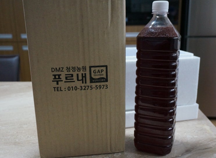  푸르내농원 오미자원액으로 오미자차 만들기