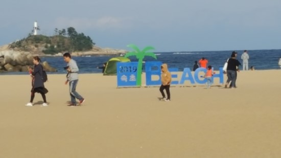 속초해수욕장의 백사장 및 소나무숲 속초해수욕장의 백사장 및 소나무숲