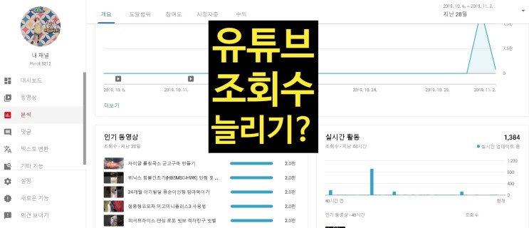  유튜브 조회수 늘리기 수익은 아직, 인스타프렌즈 효과
