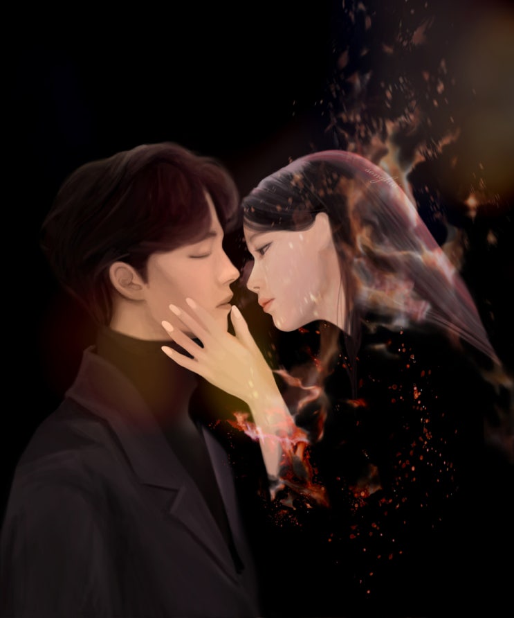  감성 디지털 연인 일러스트, See you again