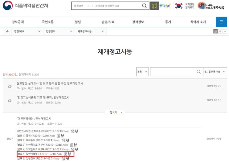  [업계 소식] 11월 6일 식약처 선광도 측정법 개정 확정!