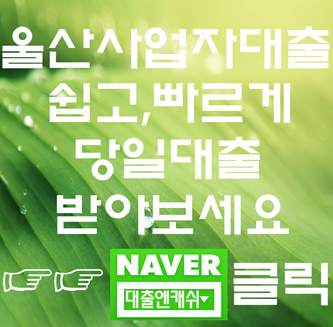  울산대출 쉽고 빠르게 진행하는곳