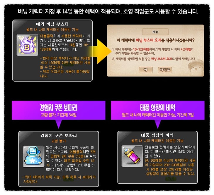 인기게임 메이플스토리 메가버닝 부스터와 태풍 성장의 비약을 획득하는 택티컬 릴레이 이벤트 : 네이버 블로그