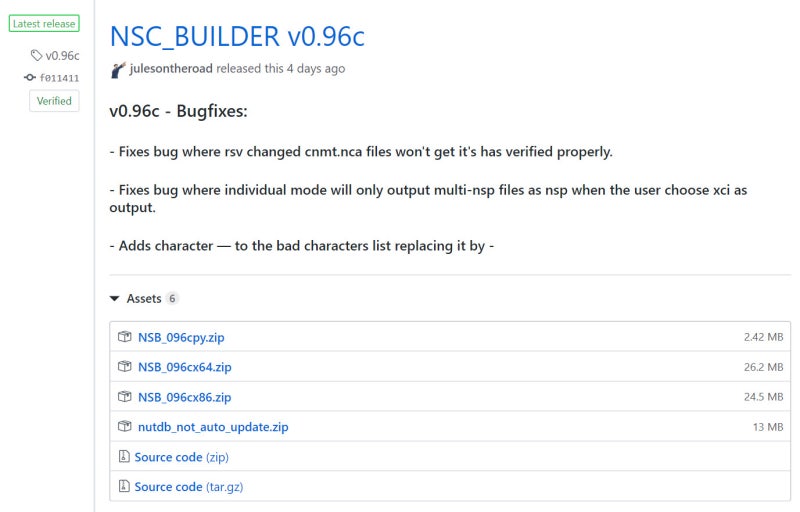 Nsw Nsc Builder V0 96c 를 이용하여 Custom Xci 만들기 네이버 블로그
