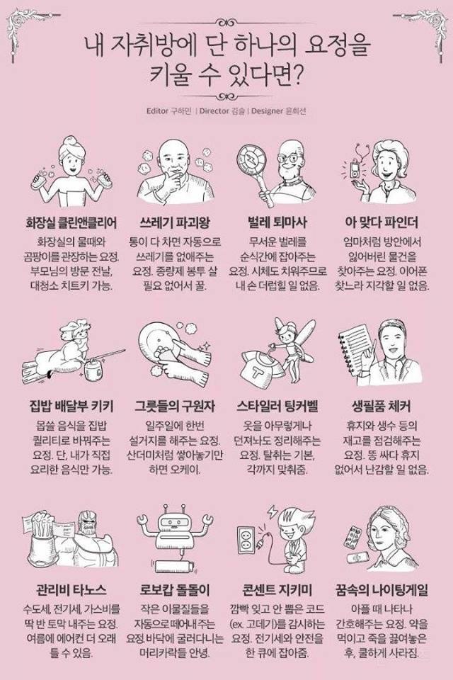 [ 쿠쿠의 유용한정보 ] 내 자취방에 단 하나의 요정을 키울 수 있다면?