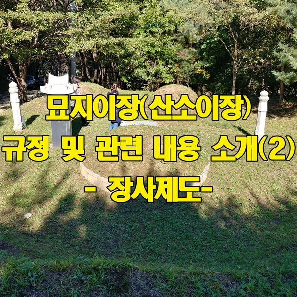  묘지이장(산소이장) 규정 및 관련 내용 소개(2) - 장사제도-