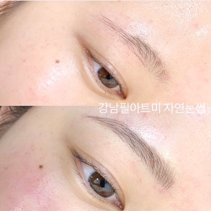  강남역 퍼머넌트메이크업 내추럴 브로우 표현법