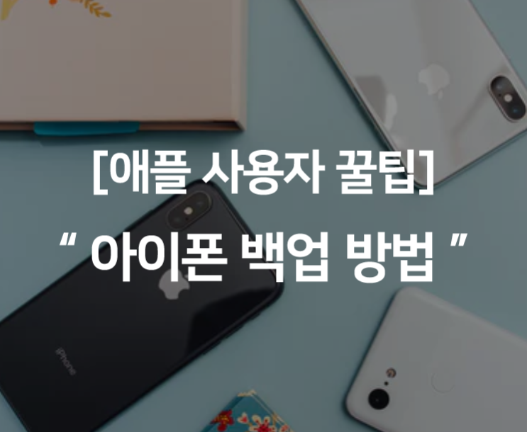  [애플 사용자 꿀팁] " 아이폰 백업 방법 "