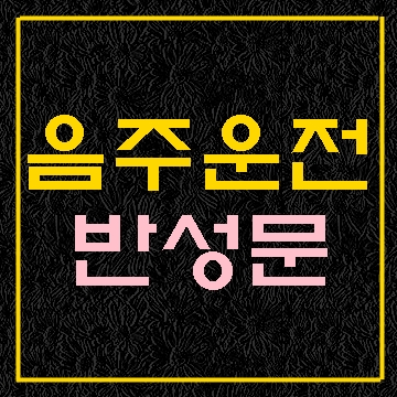  음주운전 반성문 작성 대행 사례 (E&F행정사사무소)