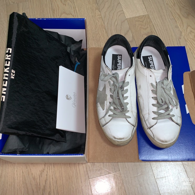  프리미엄 슈즈를 신어보자 /골든 구스 블랙탭 +착용샷  GOLDEN GOOSE] GCOMS590 W55