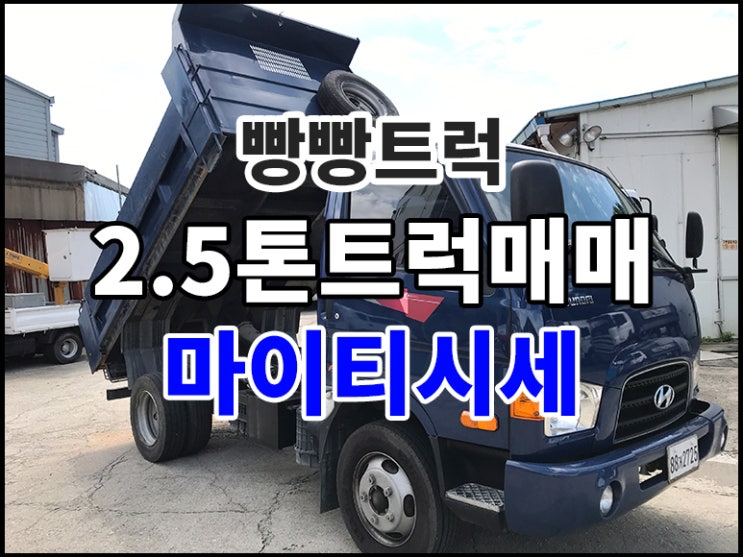  2.5톤트럭매매 마이티시세 확인하세요!