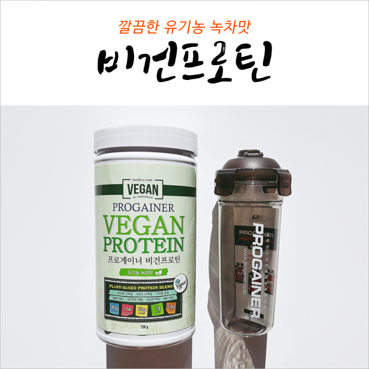  비건프로틴 깔끔한 유기농 녹차맛