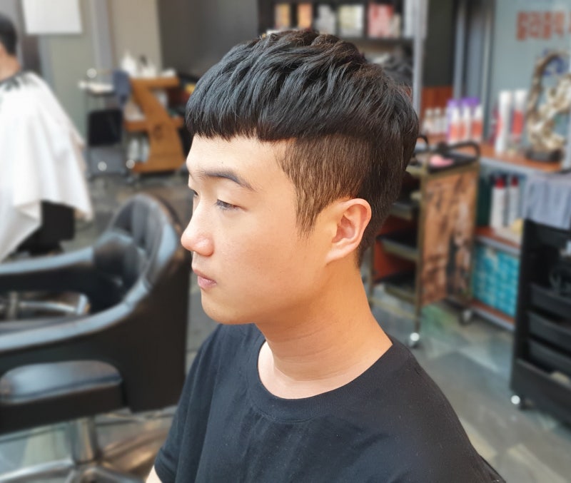 남자 짧은머리스타일 다운펌으로 뜨는머리 해결했어요 : 네이버 블로그