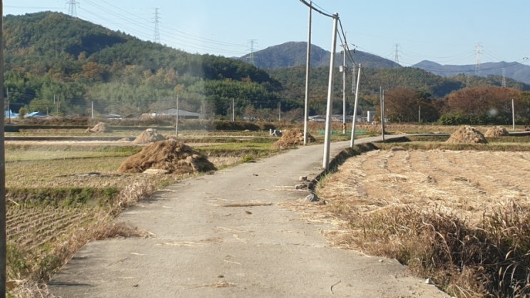  가을걷이 후 짚무덤이