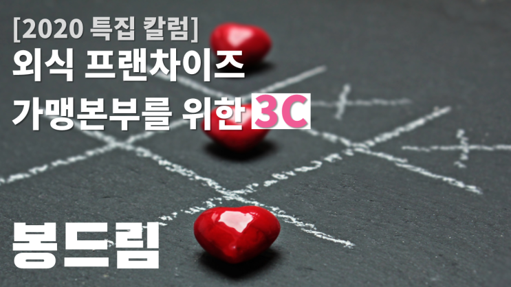  2020년 외식 프랜차이즈 가맹본사를 위한 3C!