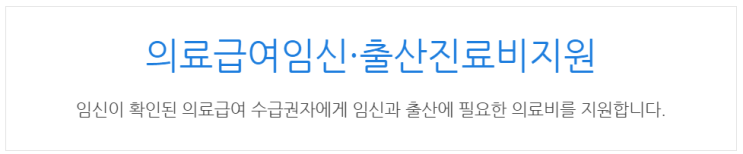  [아이사랑포털] 의료급여임신·출산진료비지원