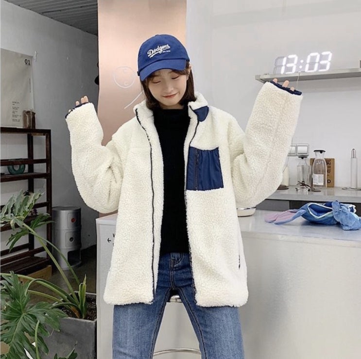  올 겨울 유행패션예감, 여자 양털 후리스 반코트 자켓, 여기가 싸요