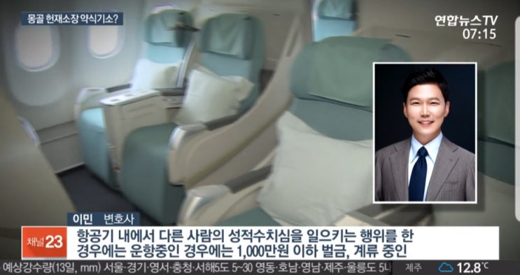 몽골 헌법재판소장 비행기내 성추행 [연합뉴스TV 인터뷰]