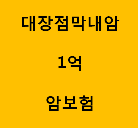  대장점막내암 1억 주는 암보험