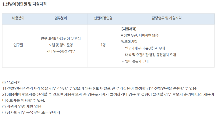  [채용][울산과학기술원] 4차산업혁신연구소 연구원 채용