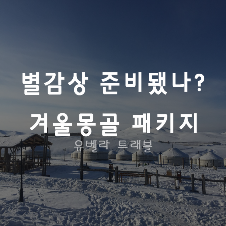  [부산출발] 몽골 동계 3박4일 4박5일 패캐지 여행 에어부산