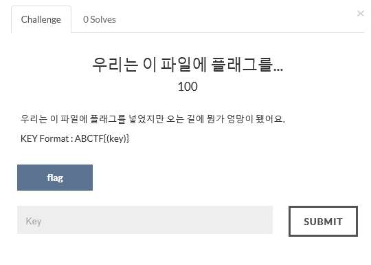  [CTF-D] 우리는 이 파일에 플래그를..