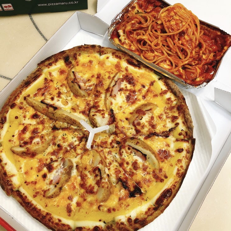  [피자마루 송도웰카운티점]골드포테이토피자/치즈오븐스파게티/송도피자맛집/송도배달맛집/피자마루 메뉴추천