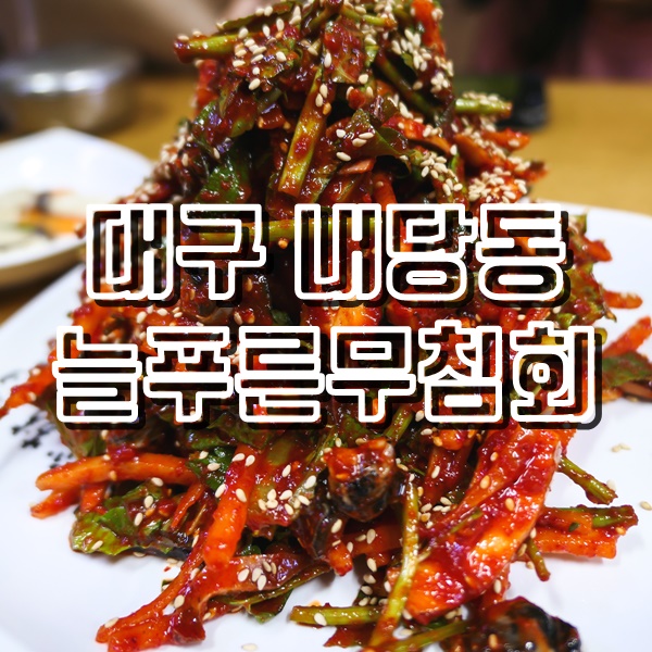  대구 내당동 맛집 반고개무침회골목 늘푸른무침회