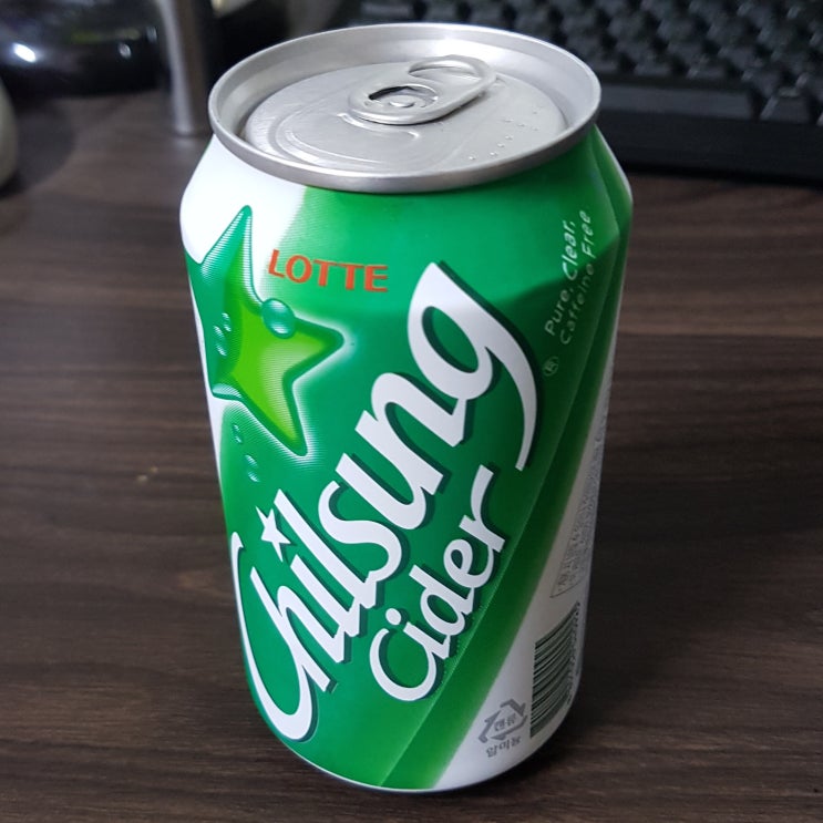  롯데 칠성 사이다 캔 355ml 음료수 칼로리(열량) 및 영양성분정보