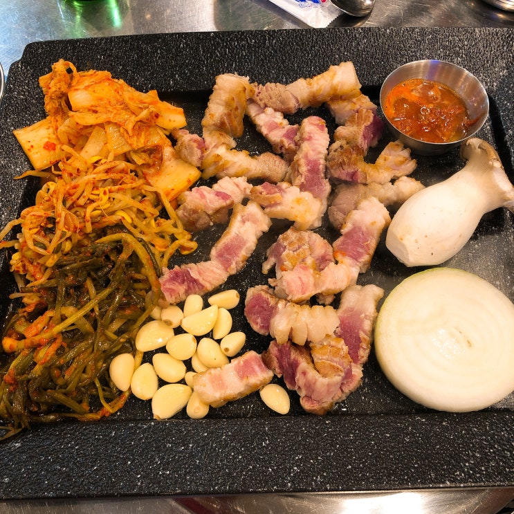  [미녀삼겹살 미나리삼겹살]인천 연수동 청학동 삼겹살맛집/연수동 청학동 고깃집 고기집/청국장/볶음밥