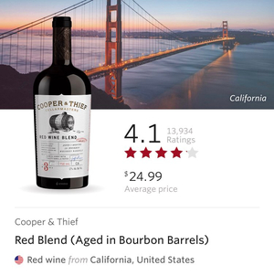 미국 마트 와인 - Cooper & Thief Red Wine Blend