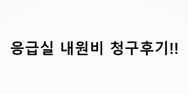  현대해상 보험금청구후기 - 응급실은 꼭 넣으세요