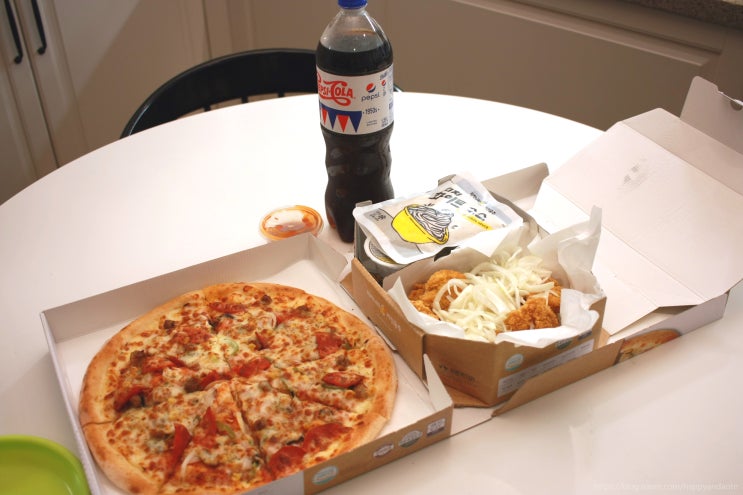 야식은 피자치킨!  피자나라치킨공주 순살화이트어니언 피치세트 후기