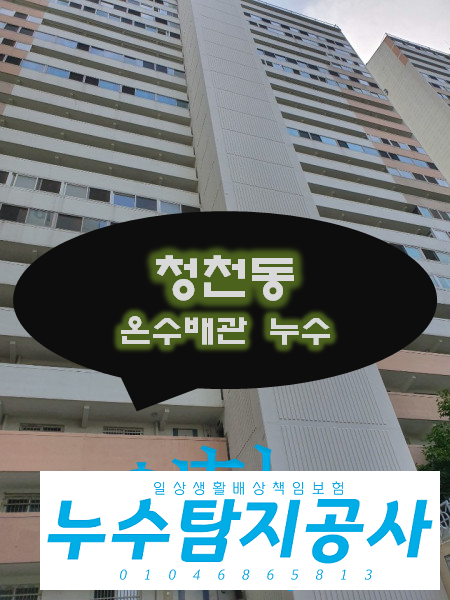  [청천동 누수탐지] 온수배관 누수