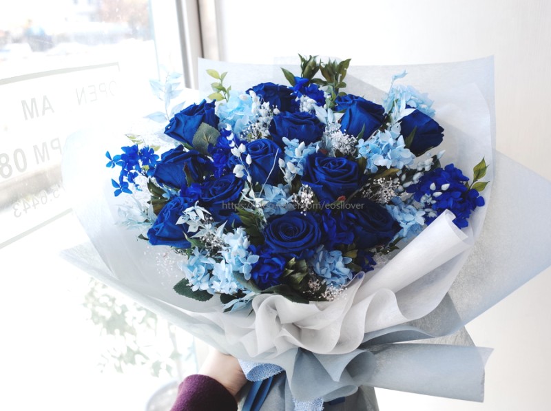 마비노기 파란 장미 꽃다발