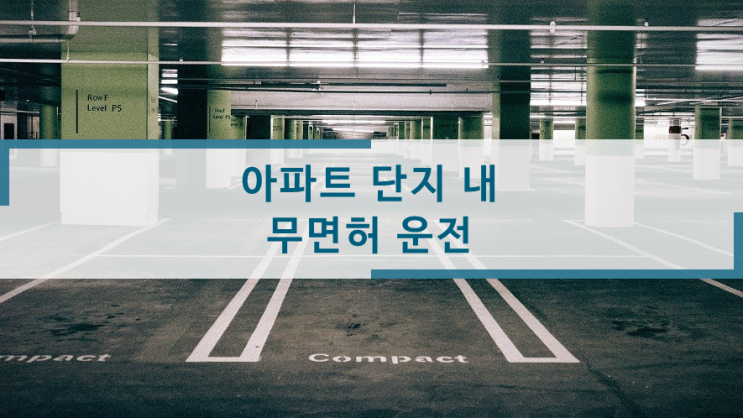 아파트 단지 내 무면허 운전