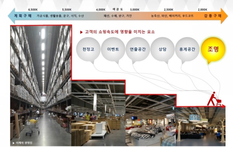  리테일 공간에서의 조명 계획