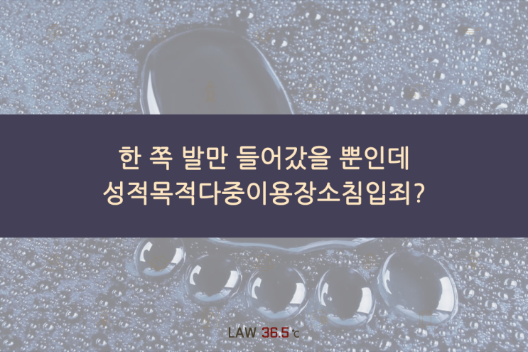 한 쪽 발만 들어갔는데, 성적목적다중이용장소침입죄라고요?