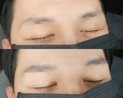  남자자연눈썹문신추천/남자눈썹반영구/ 티안나고 자연스럽게~!!왕십리 비비네 반영구샵