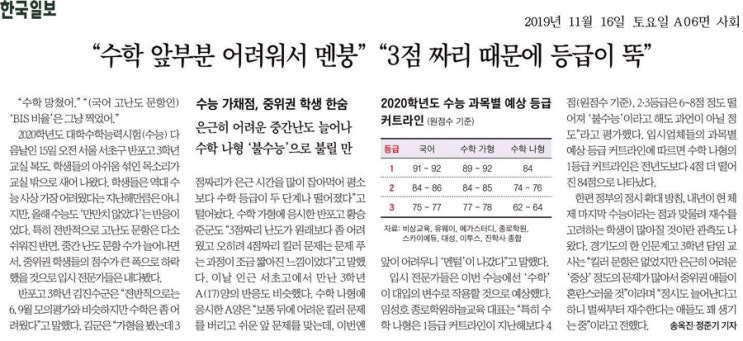  [테크노학원] 매년 나오는 수능소식에서 생각할 것들