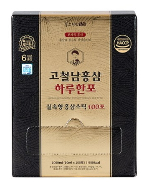 쿠팡리뷰   고철남홍삼 하루한포 실속형 홍삼스틱 100개입 + 쇼핑백   [46,130원]