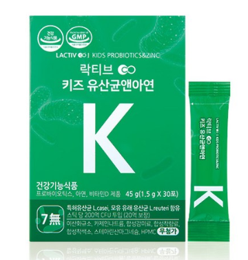  쿠팡리뷰  락티브 키즈 유산균앤아연    락티브모유유산균  [29,000원]